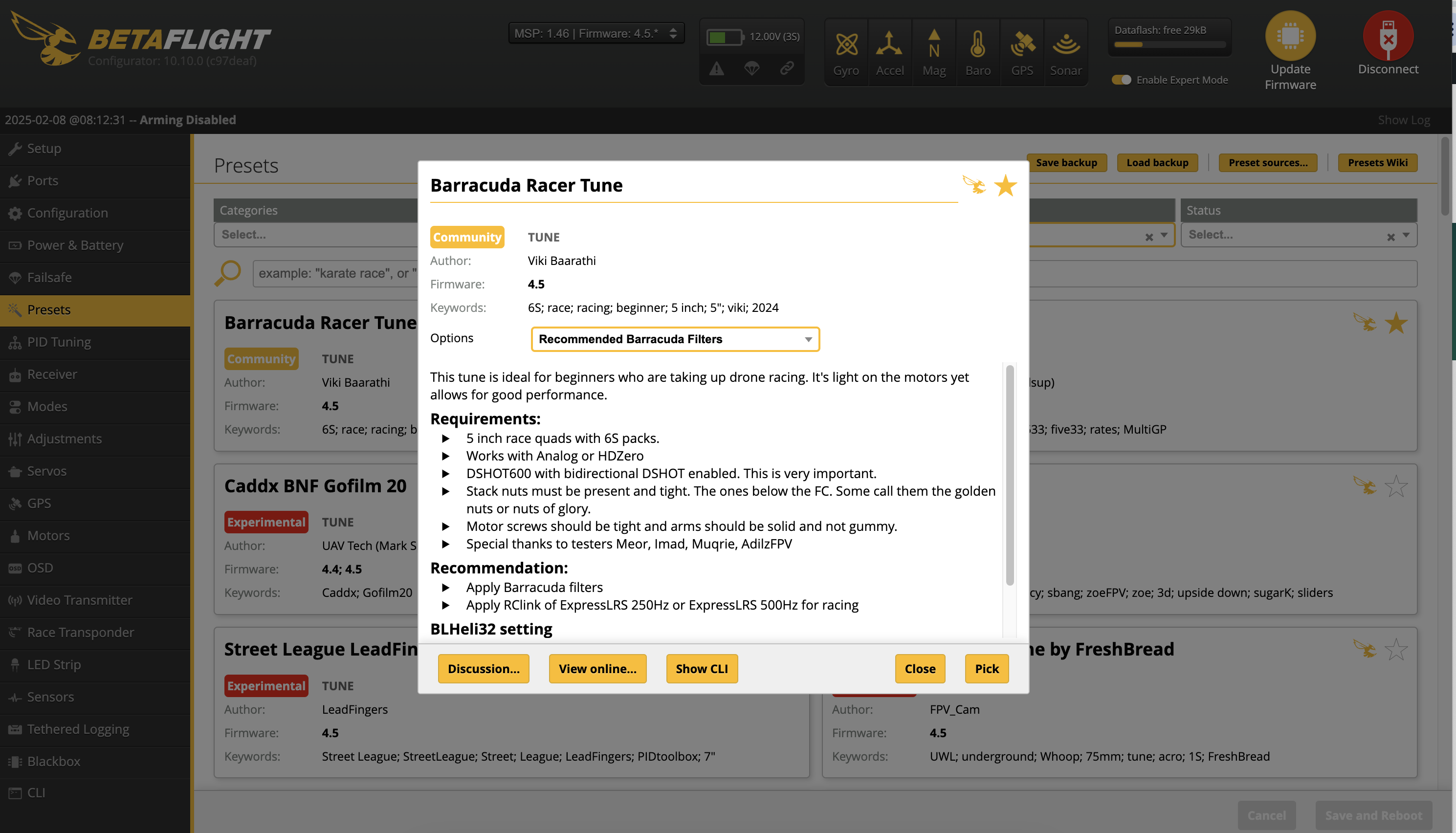 Betaflight-barracuda-tune